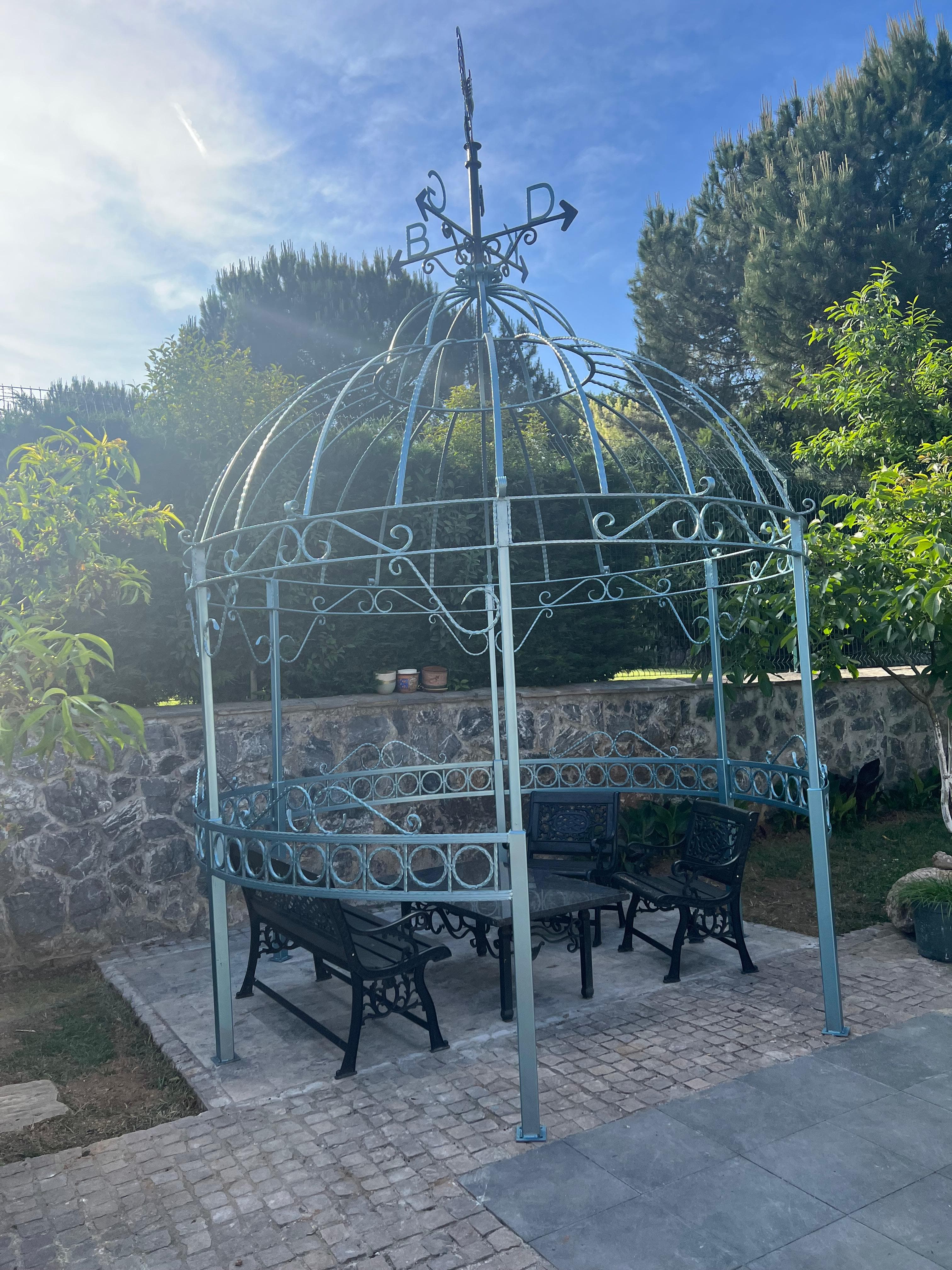 Eskitme Yeşil Ferforje Kamelya ve Çardak Projesi (Reşadiye/İstanbul) görsel 1