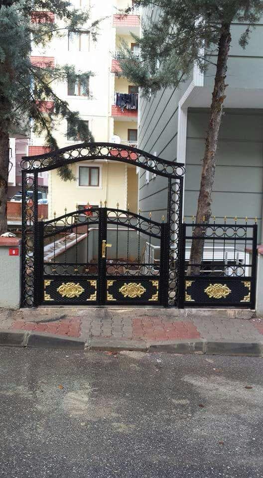 2 Kanatlı Ferforje Motifli Bahçe Kapısı Projesi (Sultançiftliği/İstanbul)
